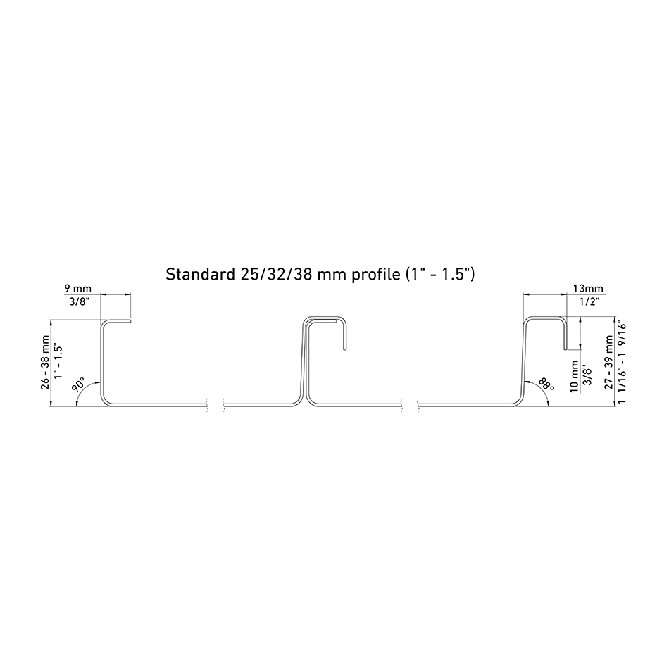 Buschmann Double Falz Seamer and Extension Kit Set – 1'' Seamer