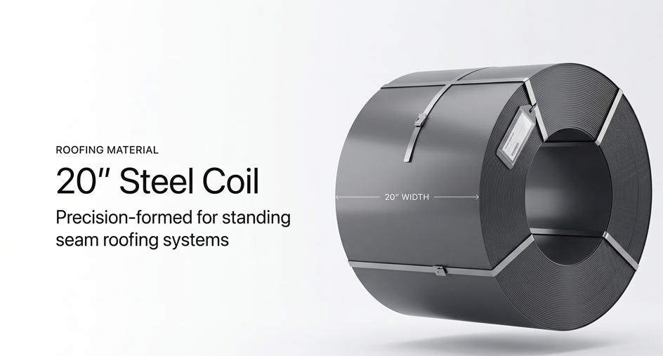 20'' Coil from Cascadia Metals LTD - Coating: SMP, Color: Black, Finish: Textured