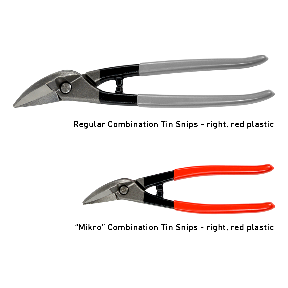 Stubai Micro Combination Tin Snips – red plastic, Mikro