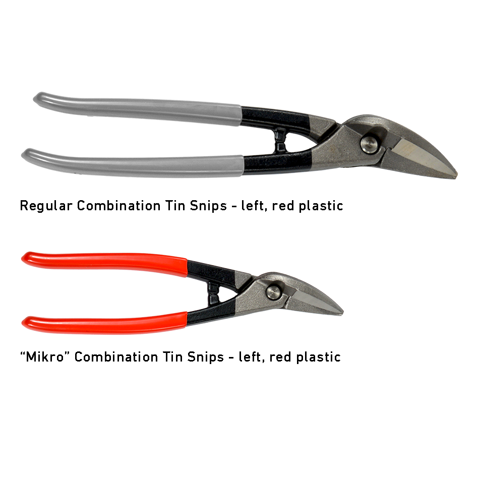 Stubai Micro Combination Tin Snips – red plastic, Mikro