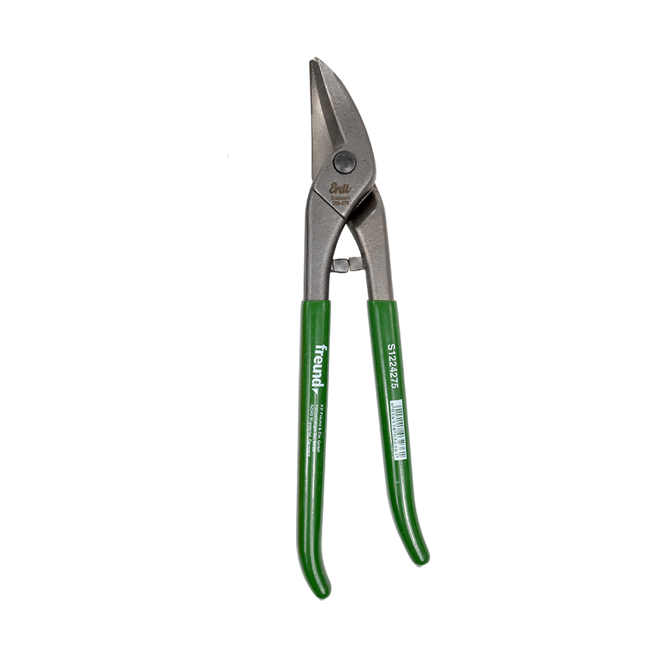 Freund Right Curved Circle Tin Snip – green plastic